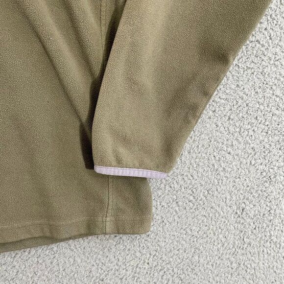 Eddie Bauer 1/4 Zip  Men LT Green Outdoor Hiking Fleece Pullover - Picture 2 of 9